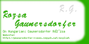 rozsa gaunersdorfer business card